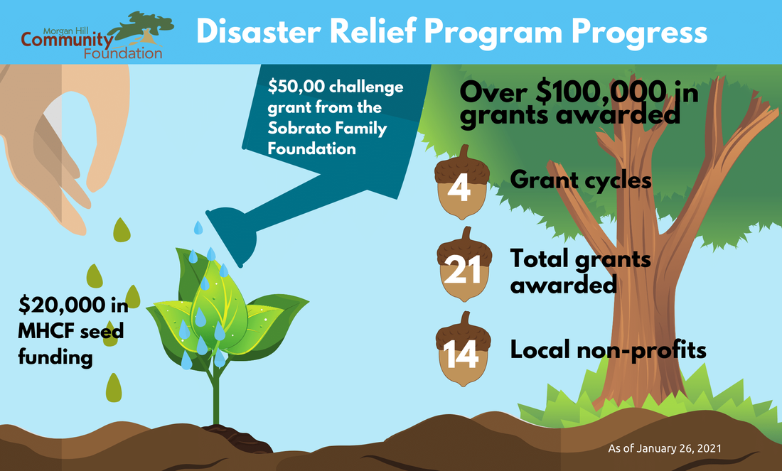 MHCF Disaster Relief Grant Progress Infographic